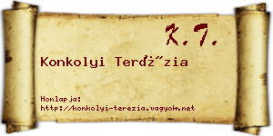 Konkolyi Terézia névjegykártya